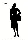 1941 Fashion history black silhouette