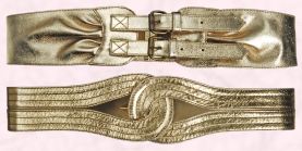 Gold double buckle belt, �12/�20, Gold loop belt, �12/�20, both Dorothy Perkins.