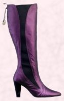 These �90 purple suede fashion boots right, are from the Georgina Goodman range for Evans.