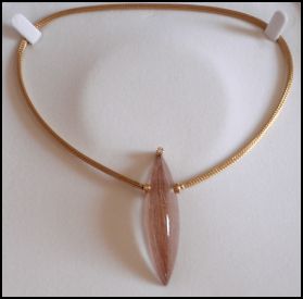 Convertible Jewellery - Marcel Roelofs rutilated quartz and gold necklace.