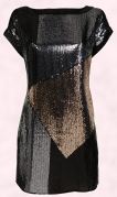 Monsoon gunmetal and copper sequin tunic dress, another dress that looks like molten liquid