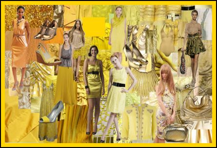 Spring Summer 2008 Yellow Gold Tones Fashion Colour MoodBoard Trends