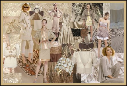  Spring Summer 2008 Neutrals, Ecru and Creams Fashion Colour Moodboard Trends