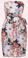 Fashion-era flower fashion trends 2008 - 'Rose Riley'  a striking tulip dress that takes its inspiration from a vintage �gown of distinction�. It is made in a lush print in rich cerise pink blossoms covering the crisp cotton fabric. The pretty oversized bow sits on a nipped in waist.