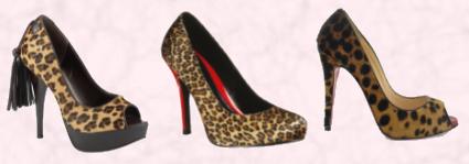 Heeled Animal Footwear - Leopard Court Shoes