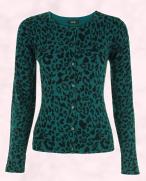 Tesco F&F green leopard print cardigan �14 from the Tesco Autumn 2009 Womenswear F&F Collection.
