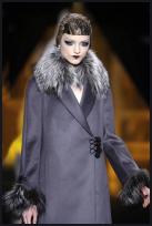 Understated Elegance - Couture quality fabric in Dior vintage style 1920s grey coat.
