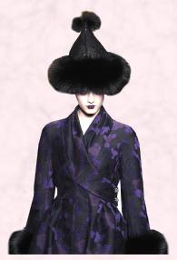 Right - Dior Rose Brocade Coat.