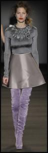 Thigh high purple wader boots from Giles - Autumn 2009