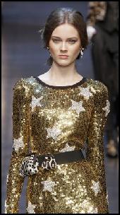 Dolce&Gabbana Gold Sequin Star Dress.