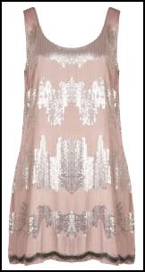Fashion Union Pink & Silver Sequin Sixties Shift Tunic Dress.