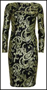 Topshop Paisley Sequin Dress Christmas 2011.