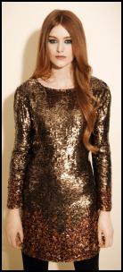  Bronze Sequin Dress Miss Selfridge Christmas 2011.
