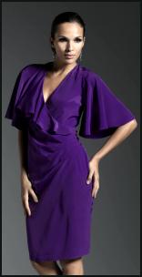 purple colour ladies dress