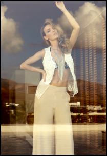 Marks & Spencer High Summer Wide Leg Trousers &  Lace Waistcoat.