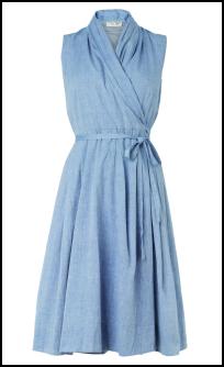 Chambray wrap dress