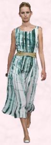 Sea Green Tie Dye Print Dress