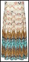 River Island Abstract Tribal Print Zig Zag Skirt.