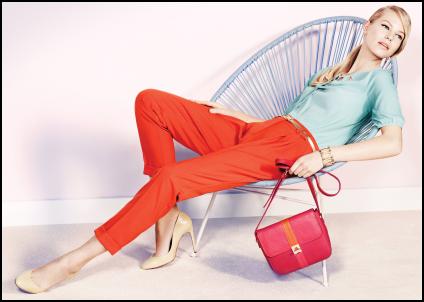 BHS SS2012 Womenswear Orange Skinny Jeans.