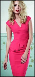 Dorothy Perkins SS12 - Coral Pink Peplum Shift Dress.