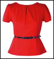 peplum red top