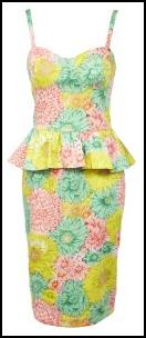 ASOS Peplum Flowered Dress.