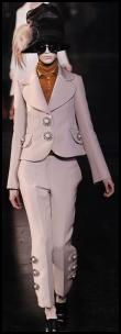 Louis Vuitton Pink Wide Collared Jacket and Trousers, Pants Suit.