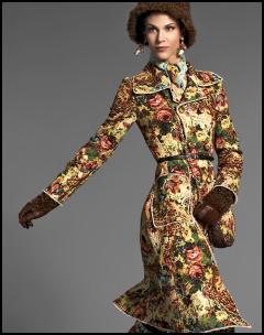 Floral Baroque Tapestry Coat