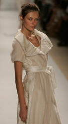 J Mendel - Pearl mink coat with silk trim and belt