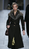 Louis Vutton -  Pearl mink leathe rtrimmed officer's coat