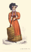 1824 Pelisse of gros de Naples of Egyptian red