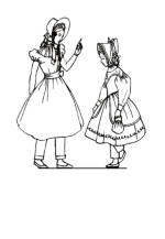 1835 Colouring in Picture of Children's Costume 