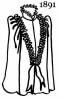 Picture of a cloak 1891. Costume history and fashion history of cloaks.