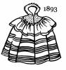 Picture of a cloak or cape 1893.Costume history and fashion history of cloaks.