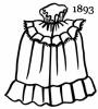 Picture of a cloak or cape 1893. Costume history and fashion history of cloaks.