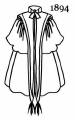 Picture of a cloak with lappets 1894. Costume history and fashion history of cloaks.
