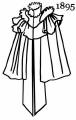 Picture of a cloak with lappets 1890. Costume history and fashion history of cloaks.