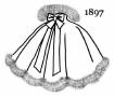 Picture of a cloak or cape 1897. Costume history and fashion history of cloaks.