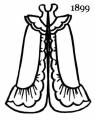 Picture of a cloak with frill ruff 1899. Costume history and fashion history of cloaks.