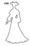 White costume  silhouette 1900