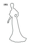 White costume  silhouette 1901