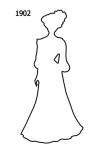 White costume  silhouette 1902