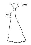 White costume  silhouette 1904