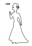 White costume  silhouette 1908