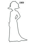 White costume  silhouette 1909