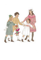 1910 Children in Costume Plates
