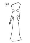 White costume  silhouette 1910