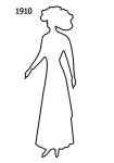 White costume  silhouette 1910
