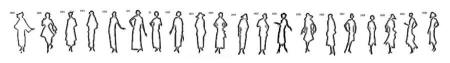 Timeline Image of Free Outline White Silhouettes 1920 to 1930.