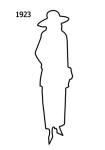 Image of Free Outline White Silhouette 1923